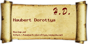 Haubert Dorottya névjegykártya
